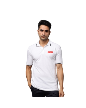 Greys & Blues Pima Polo T-Shirt - White With Black Tipping